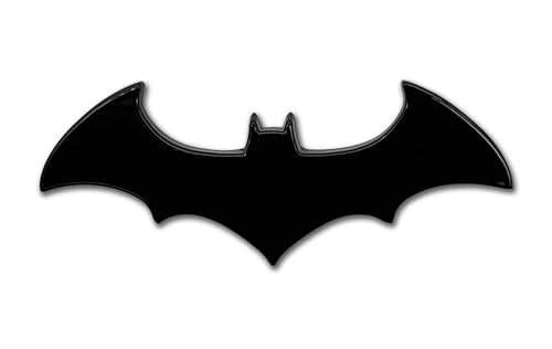 Image of Elektroplate Officially Licensed DC Comics Batman Black All Metal Superhero Emblem for Cars, Trucks, and All Auto | Universal Fit at 3.25 inch x 1.75 inch | Weatherproof