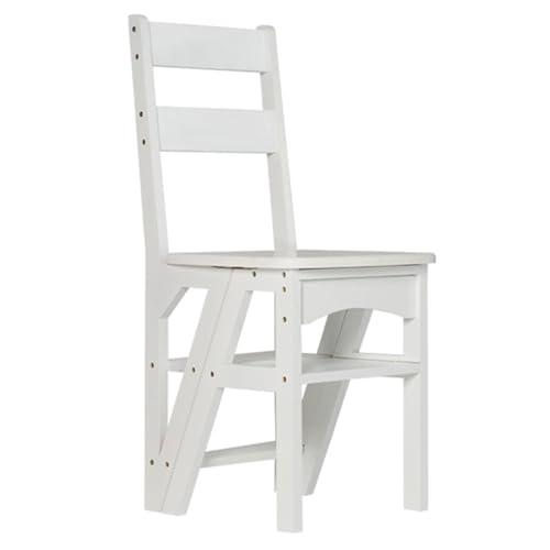 Taburete Plegable Alto Blanco Marca Generic