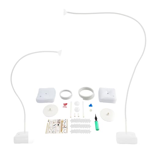 Balloon Arch Stand Kit Half Arch Balloon Column Stand Balloon Stand for Floor Free Bending Backdrop Decoration Frame for Wedding Birthday Christmas Halloween Decoration 4.92 ft & 8.2 ft White