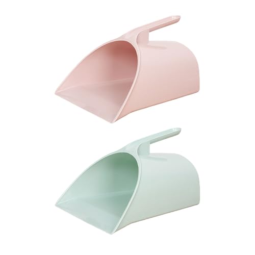 LIVIA2個 ほうきとちりとり 玄関 室内 車内 掃除用 ミニ 塵取り ミニほうきプラスチック 家庭用ちりとり 手持ちゴミ箱 シャベル キッチン デスクトップ ゴミ箱 おしゃれ 台所用 (ブルー+粉っぽい)