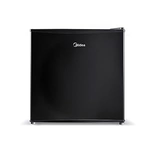 Midea WHS-65LB1 Compact Single Reversible Door Refrigerator, 1.6 Cubic Feet(0.045 Cubic Meter), Black