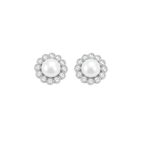 Image of Nilu's Collection Pearl Stud Earrings For Women | Anti-Allergy,Anti-Tarnish