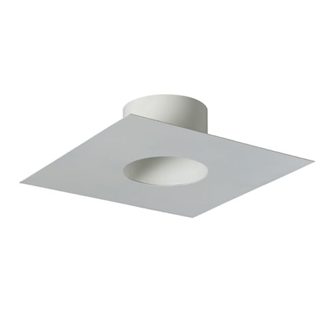 Plaque Finition tubage rect. 20x40cm (Section 30x50) Noir (ral9019) dn80mm