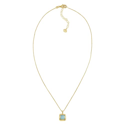 Silpada 'Mediterra' Natural Aquamarine Necklace in 14K Gold-Plated Sterling Silver, 16" + 2"3