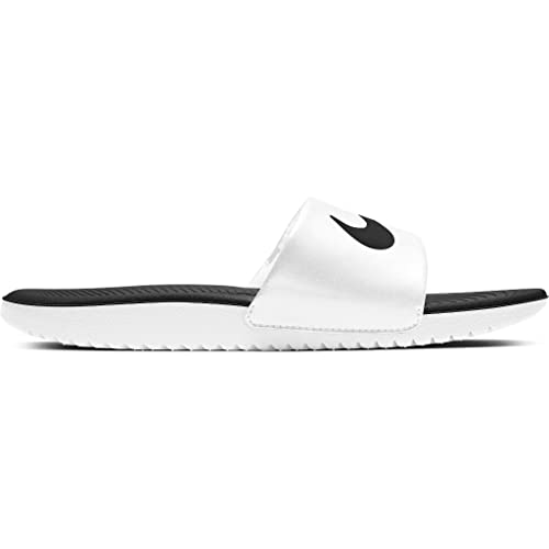 Nike Little/Big Kid's Kawa Slides, Black/White, 11C