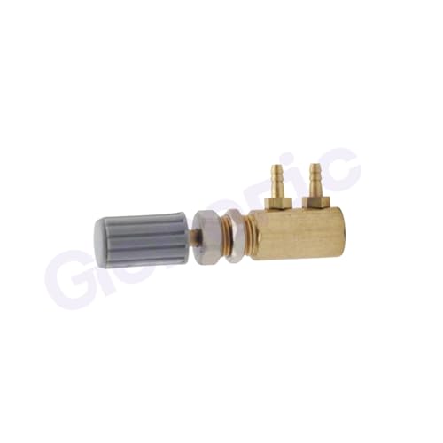 Image of 3mm Dental Chair Water Control Regulator Valve with 2 Parallel Nipples - Metal Water Pressure Regulating Valve Nozzle, Oral Cleaning Hose Turbine Switch Replacement Spare Part