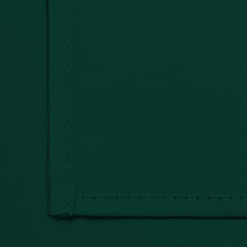 Yakamok Blackout Curtains Room Darkening Thermal Insulated Window Panels,Solid Grommet Top Drapes for Bedroom/Living Room(52Wx90L, Dark Green, 2 Panels)