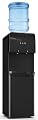 Tehanld Top Loading Water Cooler Dispenser Hot Cold & Cool Water Dispenser for 3 or 5 Gallon Bottles, Child Safety Lock, Simple Quite Design, Ideal for Home, Office, Living Room, Space Black