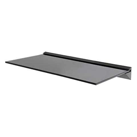 mahara Black Glass Floating Shelf 60cm Cover