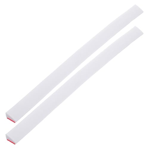 Hemobllo Tira de Silicona para Puerta 50 CM X 16 CM Barrera Flexible Antisalpicaduras para Baño y Balcón Protector Umbral Autoadhesivo para Retención de Agua 2 Piezas Blancas