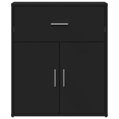 Credenza Buffet Cassettiera Mobile Contenitore Organizer Cucina Soggiorno Soggiorni Set Da 2 60 X 31 X 70 Cm Multistrato Nero 02_0036912 - 4