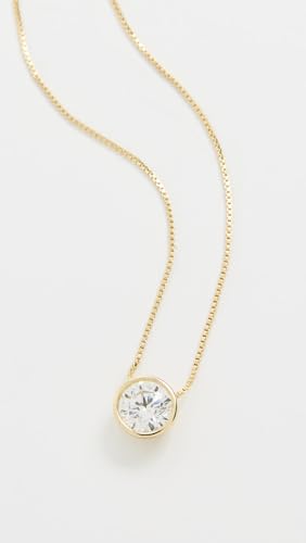 SHASHI Women's Solitaire Bezel Moissanite Necklace, Gold, One Size2