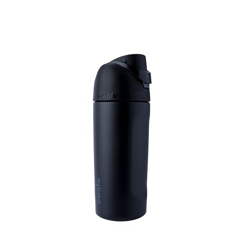 Image of Owala Kids FreeSip Insulated Stainless Steel Water Bottle with Straw for Sports, Travel, and School BPA-Free Sports Water Bottle, 16 oz, Very, Very Dark