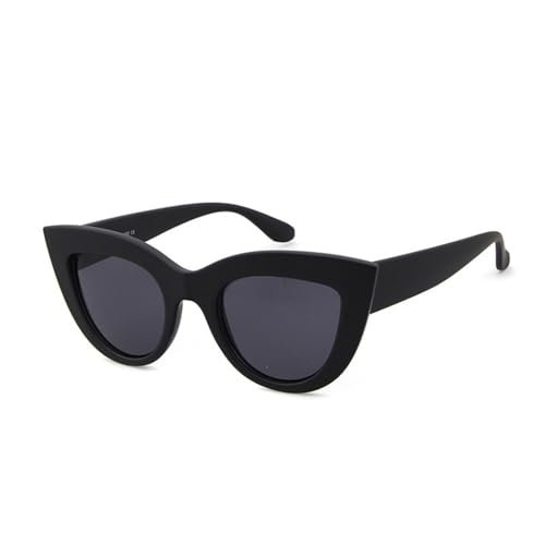 ZIUTNSAV-Retro Thick Frame Cat Eye Sunglasses Women Ladies Mirror Lens Sunglasses For ladies