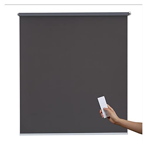 CYairong-22 Window Shades Motorized Roller Shade Blinds Blackout Shades Cordless Remote Control Window Automated Blinds with Remote Control Window Decoration with Multi-level Leaves(100cm wide)