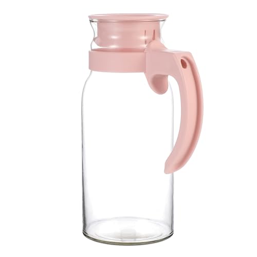 Botella de agua rosa de vidrio de cuarzo con boca ancha exclusiva 2