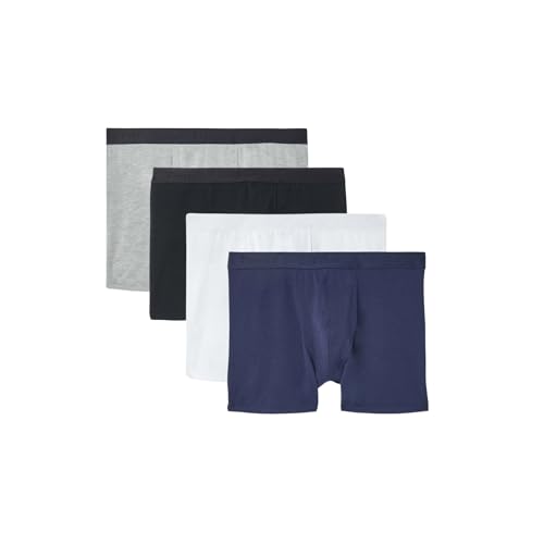 Apex Men's Boxer Briefs - 4 Pack, Breathable, Moisture-Wicking Underwear, All-Day Comfort & Support, No Ride-Up, Tag-Free