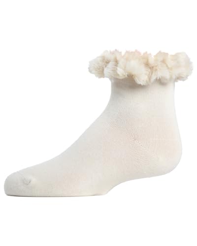 Image of MeMoi Faux-Fur Cuff Cotton Blend Anklet Socks