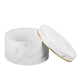 DIYEAH Caja de Obsequio Redonda Grande de Mármol 22x11,5 Cm para Flores Preservadas, Caja de Embalaje para Aniversario y Arreglos Tapa Elegante