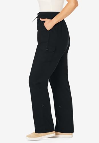 Woman Within Plus Size Convertible 2-in-1 Cargo Pant & Capri Elastic Waist3