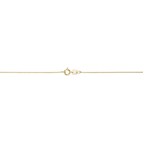 Kooljewelry 14k Solid Yellow Gold Box Chain Necklace For Women Girls, Real Gold Chain (0.6mm, 0.7mm, 0.8mm or 1mm - Sizes from 13 to 30 inch long)4