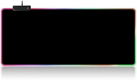 Produits high tech 42 RGB Tapis XXL – Souris Pad Gaming 900 x 400 – LED 7 couleurs – 4 effets lumineux – réglable antidérapant lavable – pour PC DESKTOP ET LAPTOP C01