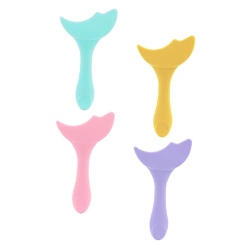 BESTYASH 4 Piezas Delineador De Ojos Angular Herramienta Aplicadora Marrón Con Alas Latigazo Impermeable Transatlántico Párpado Lápiz De Ojos Aplicador De Sombra De Ojos Gel De Sílice