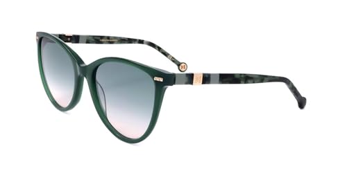 Carolina Herrera Her 0107/s XGW/PR GREEN HAVANA Sunglasses Women's Acetate, Standard, 57