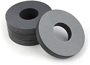 Pullox (45 x 22 x 8 mm) Donut-Shaped Ceramic (Ferrite) Magnets – Compact & Safe Ferrite Magnets for Crafting, Learning & Prototyping – Pack of 4