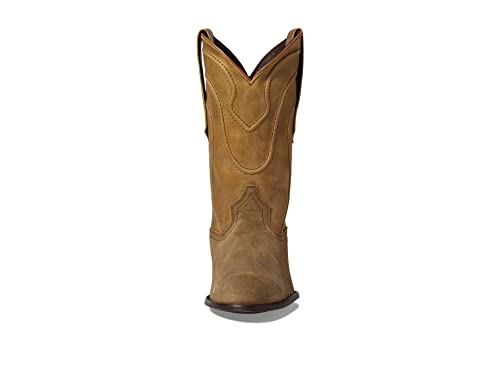 Image of Dingo Mens Whiskey River Embroidered Round Toe Pull On Casual Boots Mid Calf - Beige, Brown