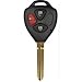 2006 06 Scion tC 3Button Remote Key Shell & Key Blank - CASE ONLY, NO CHIPS