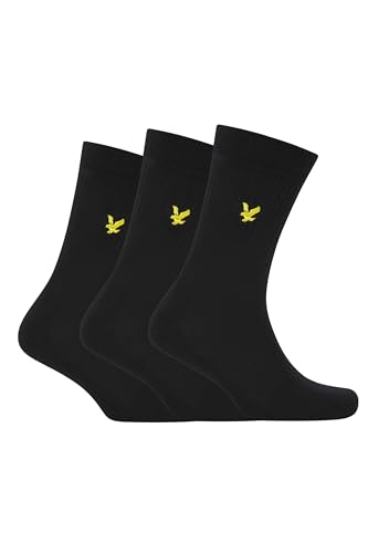 Lyle & Scott Hamilton Calcetines Informales, Negro, One Size para Hombre