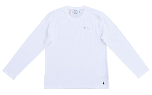 Ralph Lauren T-shirt à manches longues pour homme - Blanc, Blanc., XXL