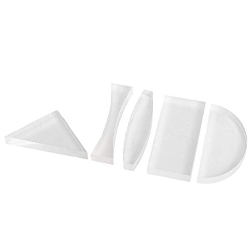 ULTECHNOVO 5 Pcs Conjunto de Prisma de Cristal Ã“ptico Lente de Vidro Ã“ptico Experimentos Ã“pticos