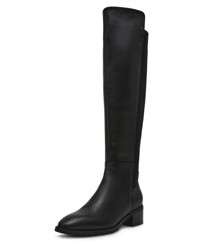 Anne Klein Womens Sable Leather Tall Knee-High Boots