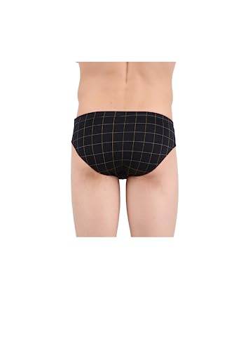 Image of Crystal Italia Brief Men's Super Combed Cotton Checkered Brief with Concealed Waistband | Assorted | (Pack of 2)