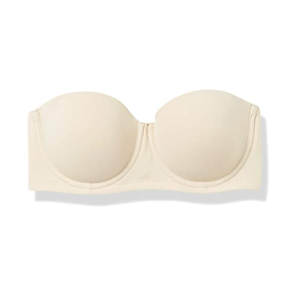 Amazon Essentials Women's Convertible Strapless Bra, Beige, 36B