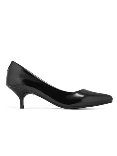 Image of ELLE Women's Solid Stiletto Heel Slip-On Pumps