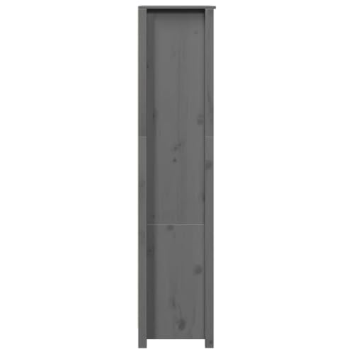 Mueble highboard de madera maciza de pino en color gris rústico duradero 8