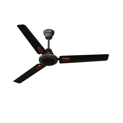 V-Guard Windle Deco Bz Modern Ceiling Fan For Home| BEE 1 Star Rating | High Speed Fan | Exquisite Detailing For Elevated Charm | Powder-Coated Glossy Finish | Matte Brown | 1.2 meters