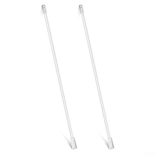 Juego de varitas ciegas transparentes para persianas de ventana, barra de operación de 17 pulgadas con gancho y agarre, barra de tracción de cortina acrílica para el hogar, paquete de 2