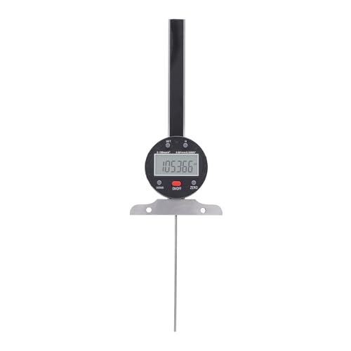 Electronic Digital Depth Gauge, LCD Display 100mm 4in Range, Battery Powered with USB Port for Woodworking, Metalworking, Automotive, and Construction Industries. Made of Alloy