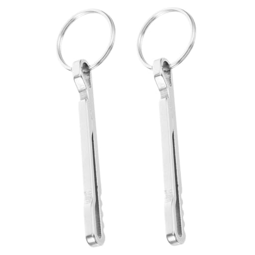 Totority 2PCS Stainless Steel Waist Clip Money Holder Versatile Carabiner Clip for Cards and Cash Durable Outdoor Tool for Backpack Belt and Use