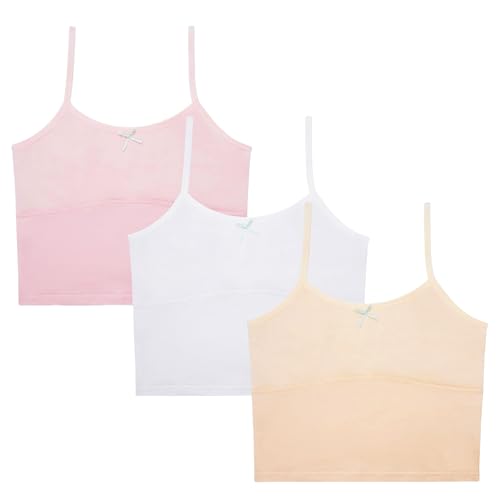 Image of Training Bras for Teens Tween Cotton Bras Kids Crop Tank Tops for 7-14 Years