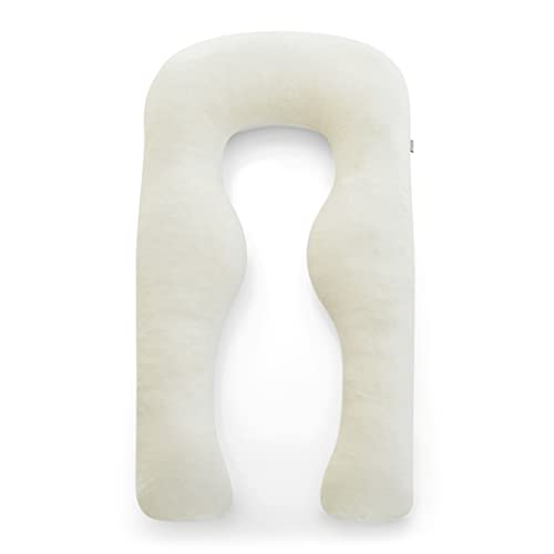 Yana Sleep Pillow | Luxury Body & Pregnancy Pillow - Organic Bamboo Cotton - Shredded Cooling Gel Fill - Ergonomic Design - Double Sided - Washable