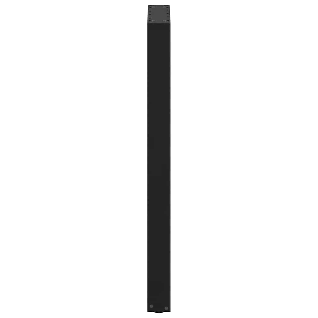Patas de mesa de bar en forma de U, 2 unidades, color negro, 50 x (100 – 101) cm, de acero, robusto, para mesas altas y barras, moderno marco de bricolaje con patas niveladoras y tornillos