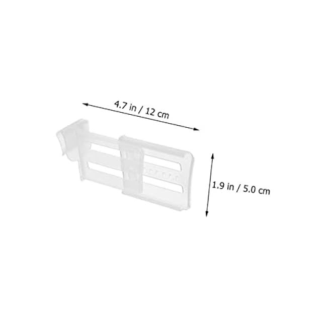 Cabilock 12pcs Adjustable Fridge Side Door Dividers Telescopic Refrigerator Shelf Organizer for Kitchen Storage Space Saving Compartment Separators for Drinks Milk and Spices