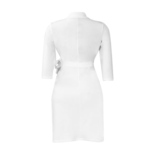 Short Dress for Women Fashion Elegance Suit Neck Classic Church Dress Business Casual Work Outfits4