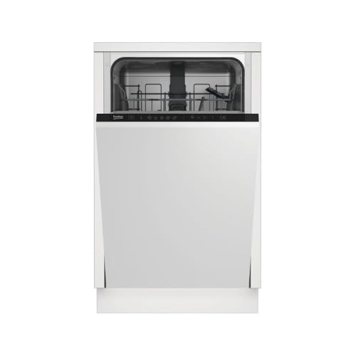 beko DIS35020 - SLIM 45 cm built-in dishwasher with total retractable, 10 place settings, LED,...