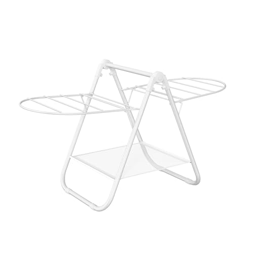 YIZMO 物干しラック ステンレス製 ミニ 小型 室内物干し 洗濯物干し 折りたたみ 部屋干し ラック 物干しハンガー 物干し竿 省スペース タオル干し 頑丈 おしゃれ 組立不要 (M)